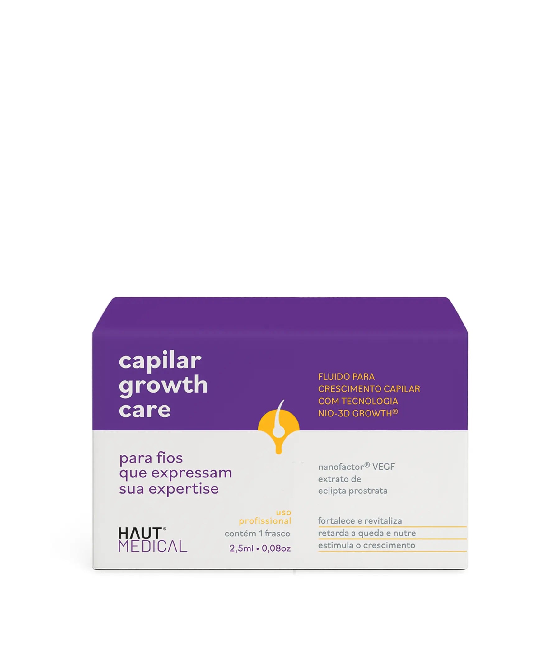 Capilar Growth Care Fluido Crescimento Capilar Microagulhamento Haut Medical 2,5ml