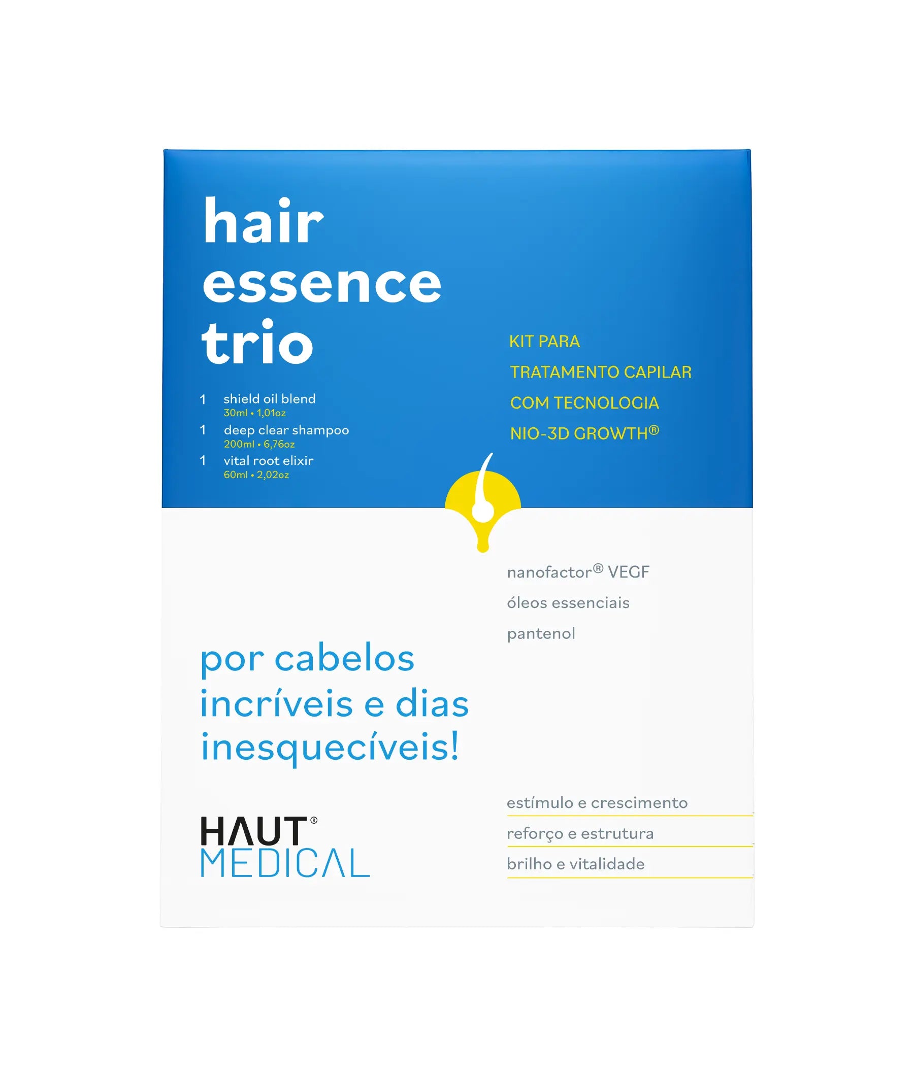 Kit Hair Essence Trio Tratamento Capilar Haut Medical
