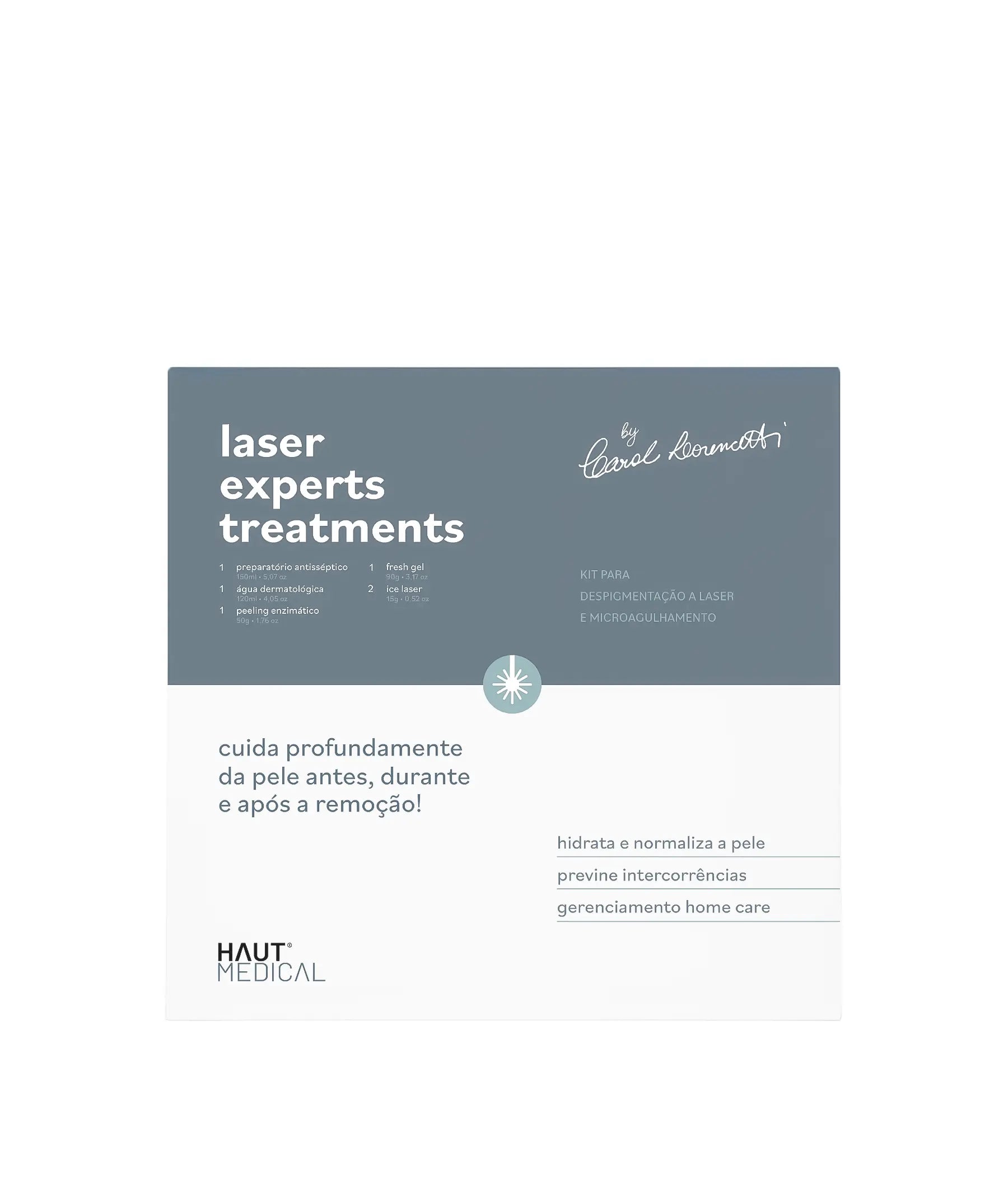 Kit Laser by Carol Lorencetti Remoção Despigmentação Haut Medical